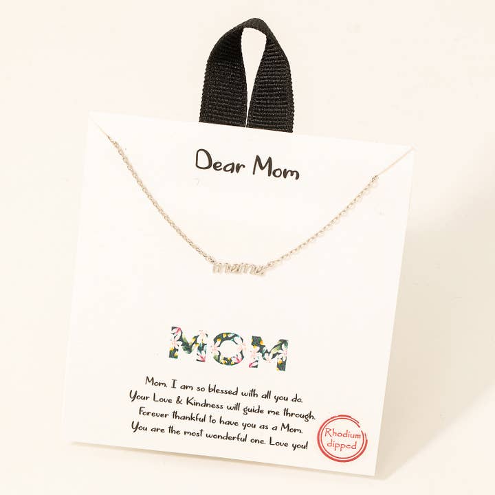 Fame Accessories - Wholesale Pendant/Charm Necklace - Dainty Mama Pendant Necklace
