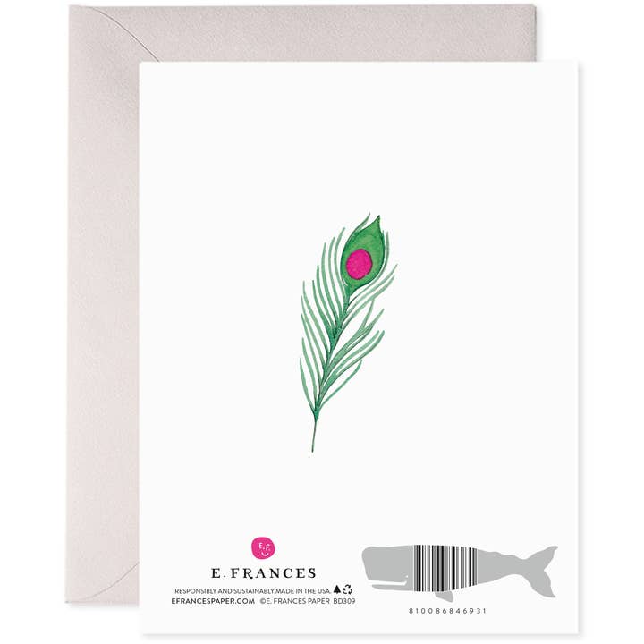 E. Frances Paper - Wholesale Birthday Card - Peacock Birthday | Brithday Greeting Card
