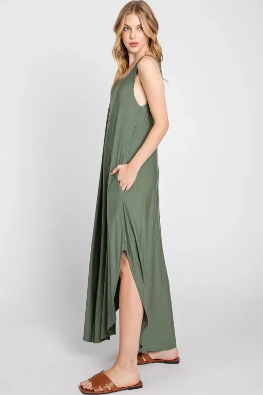 Final Touch - Wholesale Dress - Women's - Knit Tank Cross Back Maxi Dress12