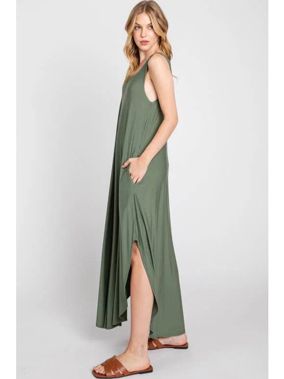 Final Touch - Wholesale Dress - Women's - Knit Tank Cross Back Maxi Dress12