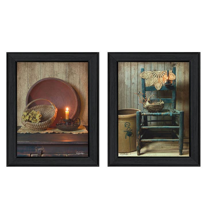 Trendy Decor 4U - Wholesale Gallery Wall Set - "Warm Home Setting Collection" 2-Piece Vignette By Susan