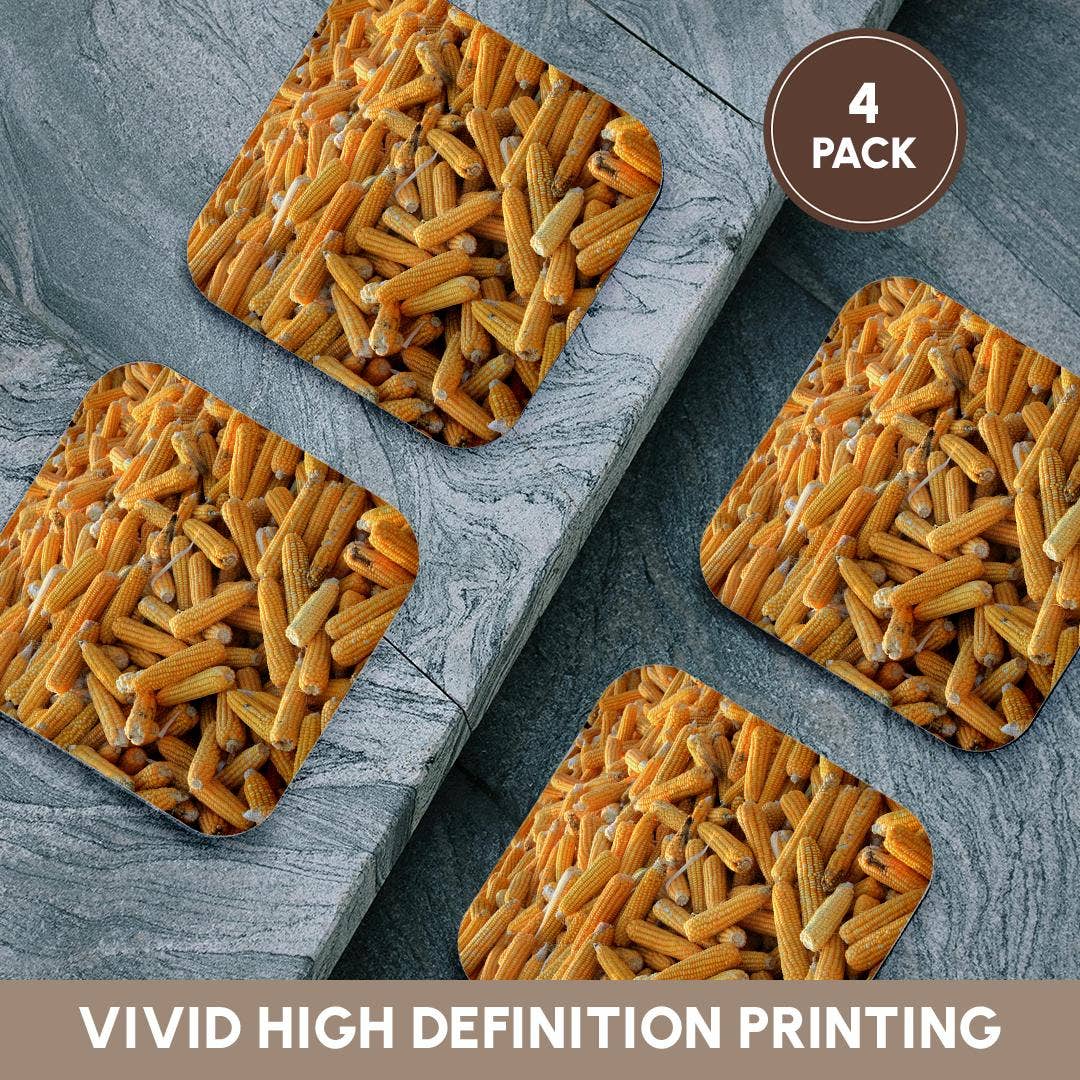 3dRose – wholesale Coasters – 3dRose, Raw Organic Husked Sweetcorn Seed Drying In The Sun, Coaster12