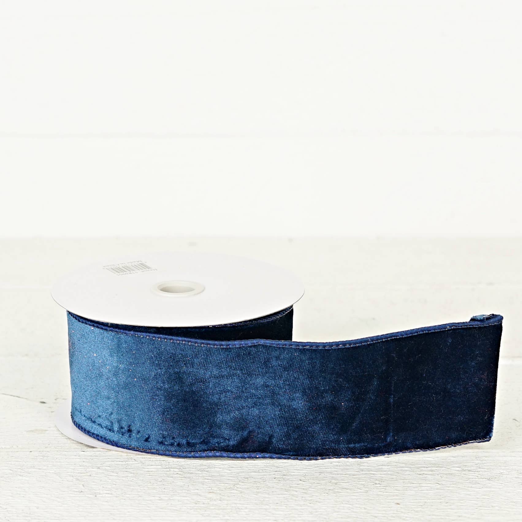 Impressive Enterprises, Inc. - Wholesale Ribbon - Gift Wrapping - 57R0905 - 2.5inWx10Yard Wired Ribbon-Navy Blue Velvet/Blue W2