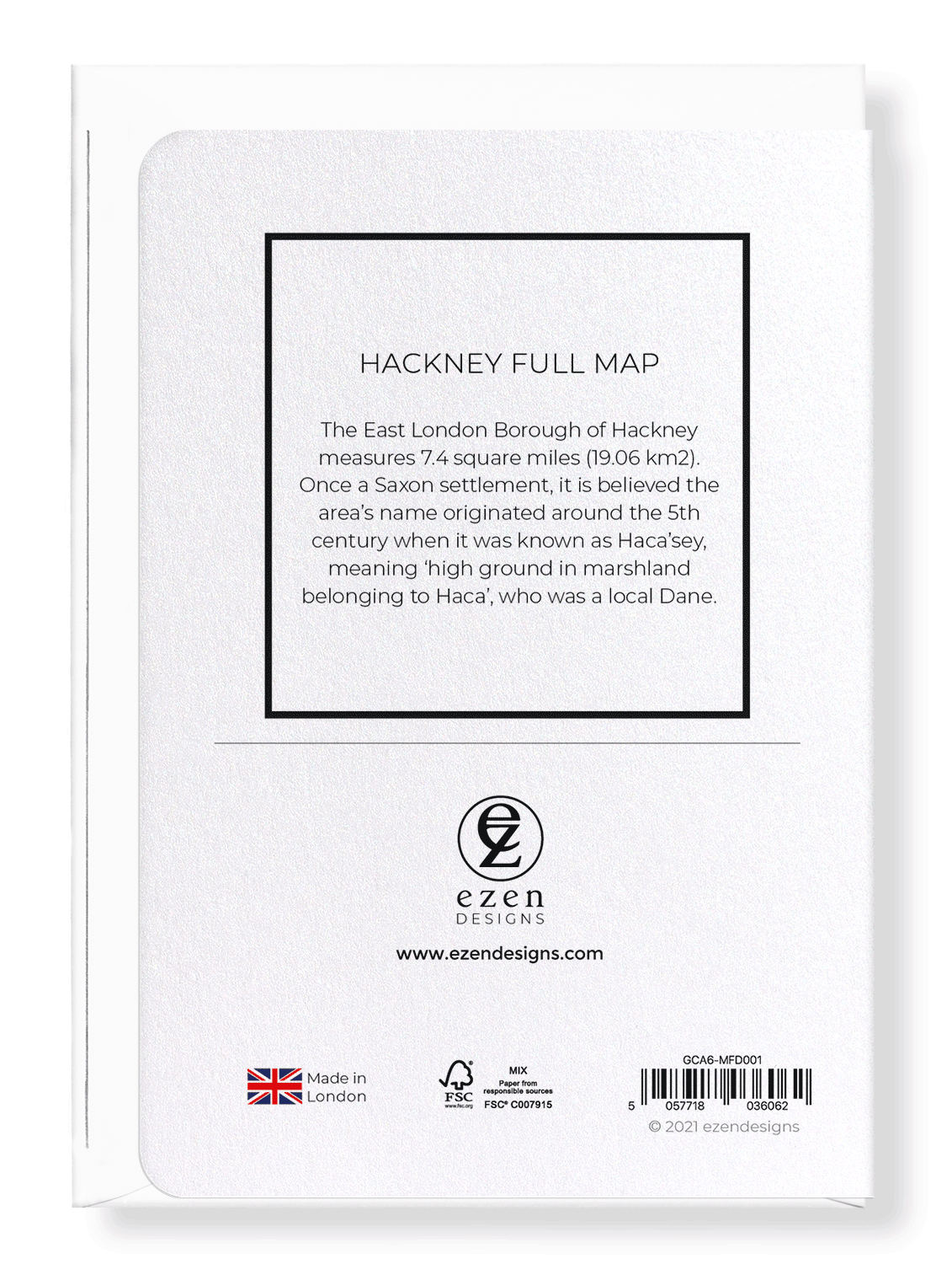 Ezen Trade – wholesale Everyday greeting card – HACKNEY FULL MAP: Greeting Card2