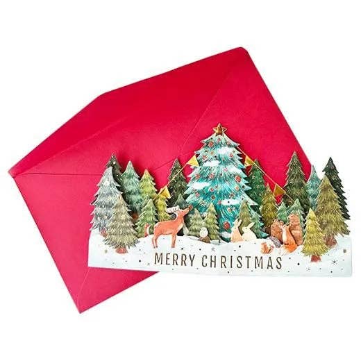 Greeting Life America - Wholesale Christmas Card - Christmas Tree Pop-Up Card Forest4