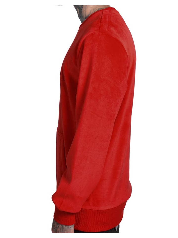 Trini Red Jersey de cuello redondo Blessed Velour de venta al por mayor en Faire