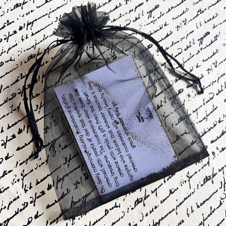 Drawstring Pouch with Story Card for Mushrooms Ornaments for wholesale by Wonder Objects