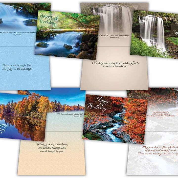 Religious Birthday Cards- Waterways | 12 Cards for wholesale by Crown Point Graphics