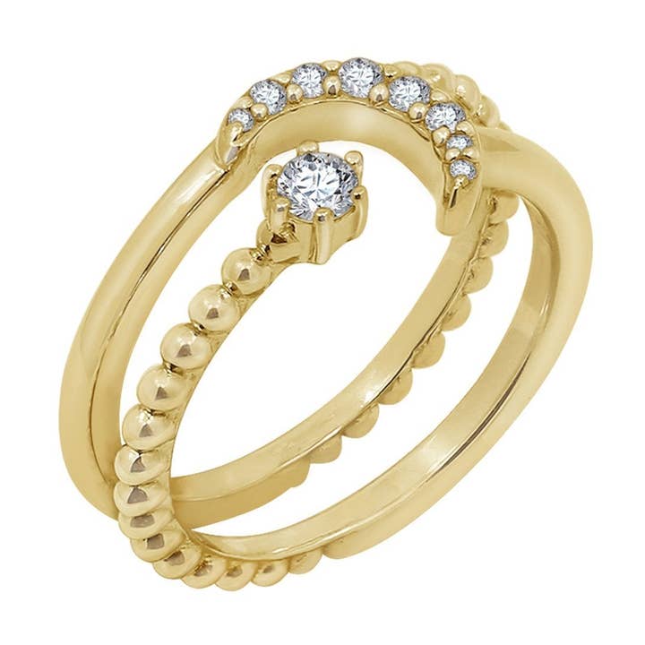 Set van ringen met hemelse maan en ster voor wholesale door GEMOUR