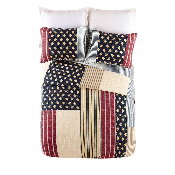 Peking Handicraft - Wholesale Bedding Set - Americana Quilt Set - Modern Heirloom