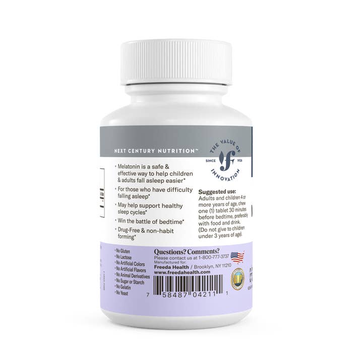 Freeda - Wholesale Oral Supplement/Vitamin - Melatonin Sugar-Free Chewable 1 mg
