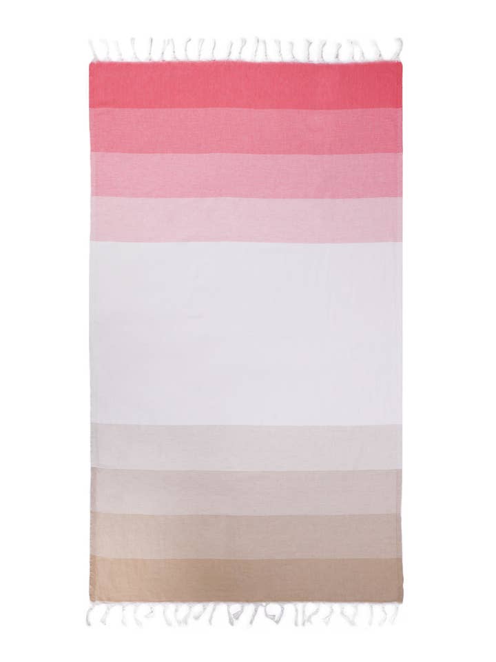 FARBEN | KLASSISCHES STRANDTUCH | FLAMINGO für den Großhandel von Yaqamoz