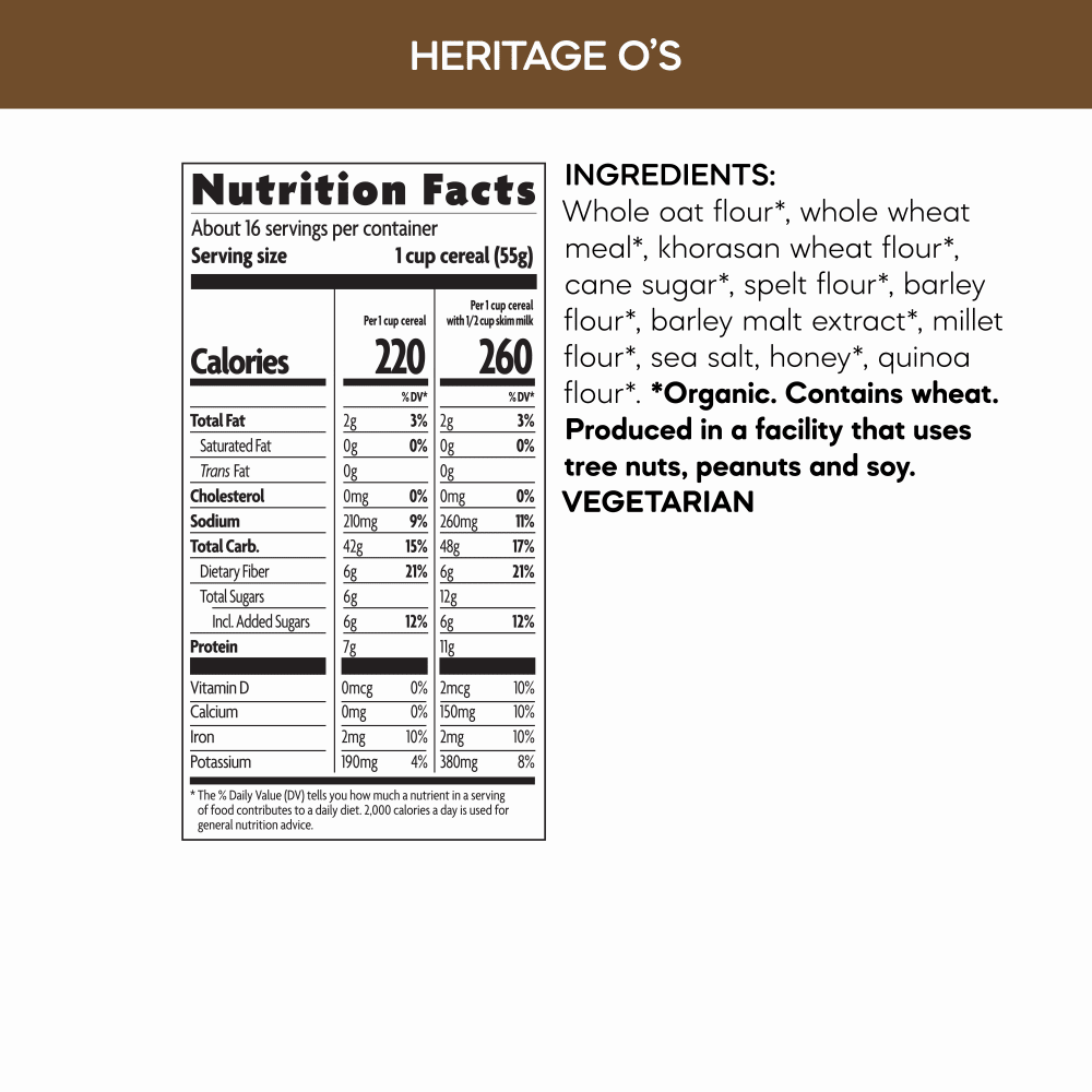Nature's Path - Wholesale Breakfast Cereal - Heritage O'S Cereal, 32 oz Earth Friendly Bag (Case of 6)5