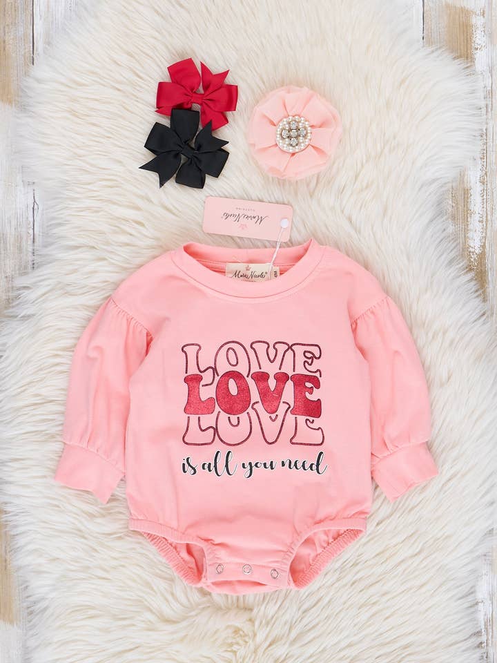 "Love" Crew Neck Bubble for wholesale by Marie Nicole Clothing