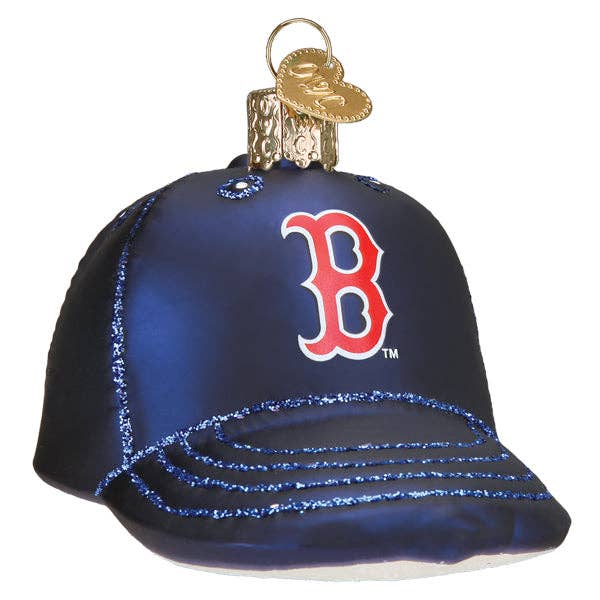 Old World Christmas - Wholesale Ornament - Red Sox Baseball Cap Ornament1