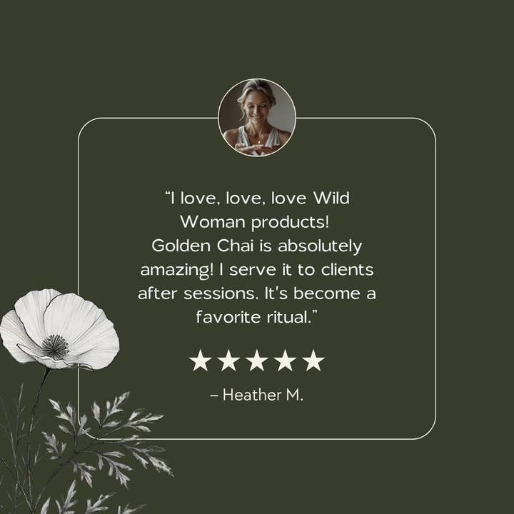 Wild Woman Herbal Apothecary - Wholesale Elixir - Golden Chai Adaptogenic Elixir | Ayurvedic Mushroom Blend7