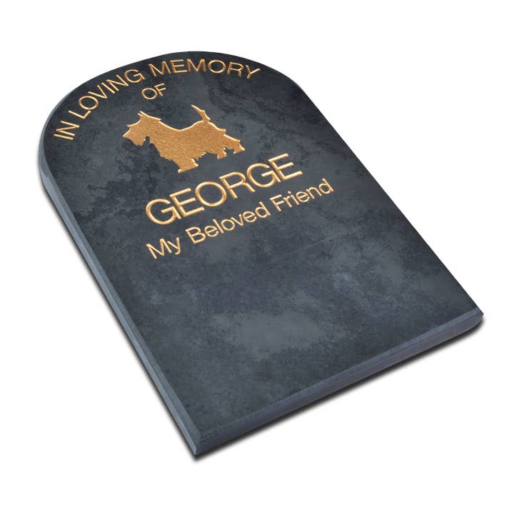 The House nameplate company – wholesale Husdjursurna/minneslåda – Personligt husdjursminnesmärke, slät skiffergravsten2