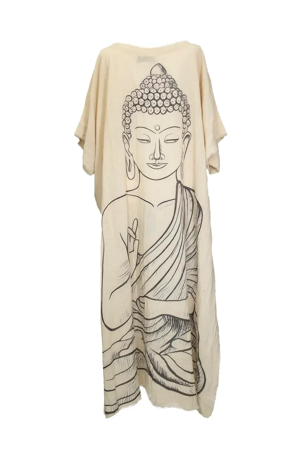 LeParisPetit by I Love Linen - Wholesale Tunic - Women's - Hi-Lo Tunic with Karma Saying (Front) & Buddha Print (Back)1