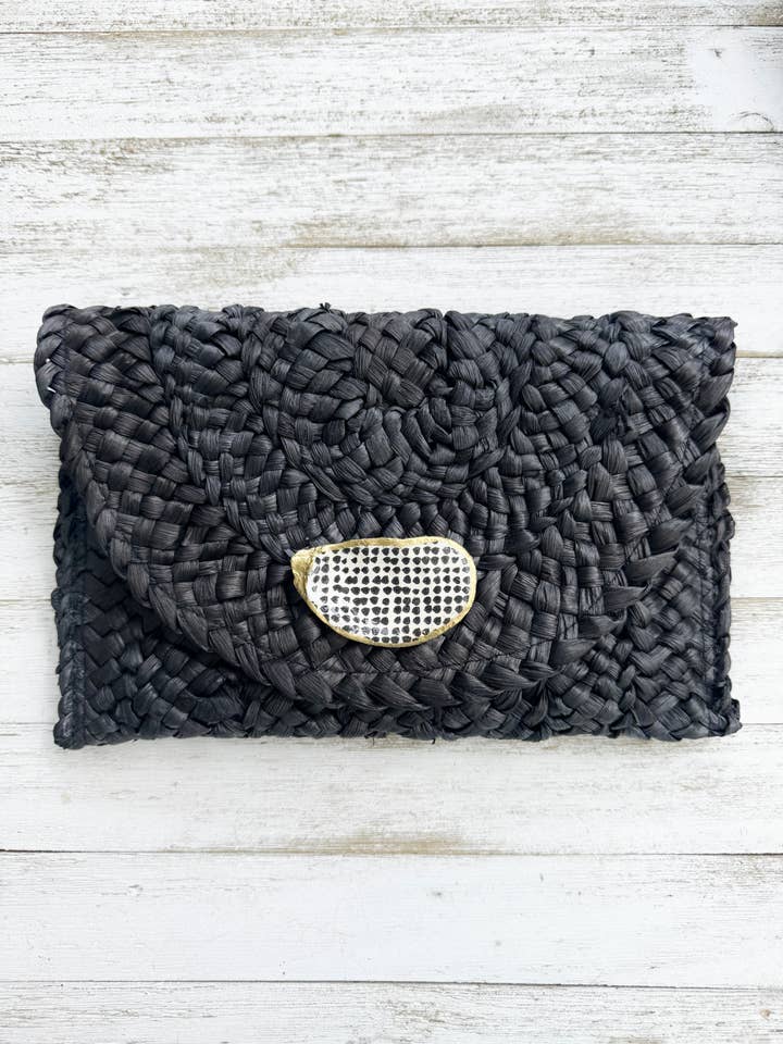 Polka Dot Oyster Shell Clutch for wholesale by Made on Maidstone