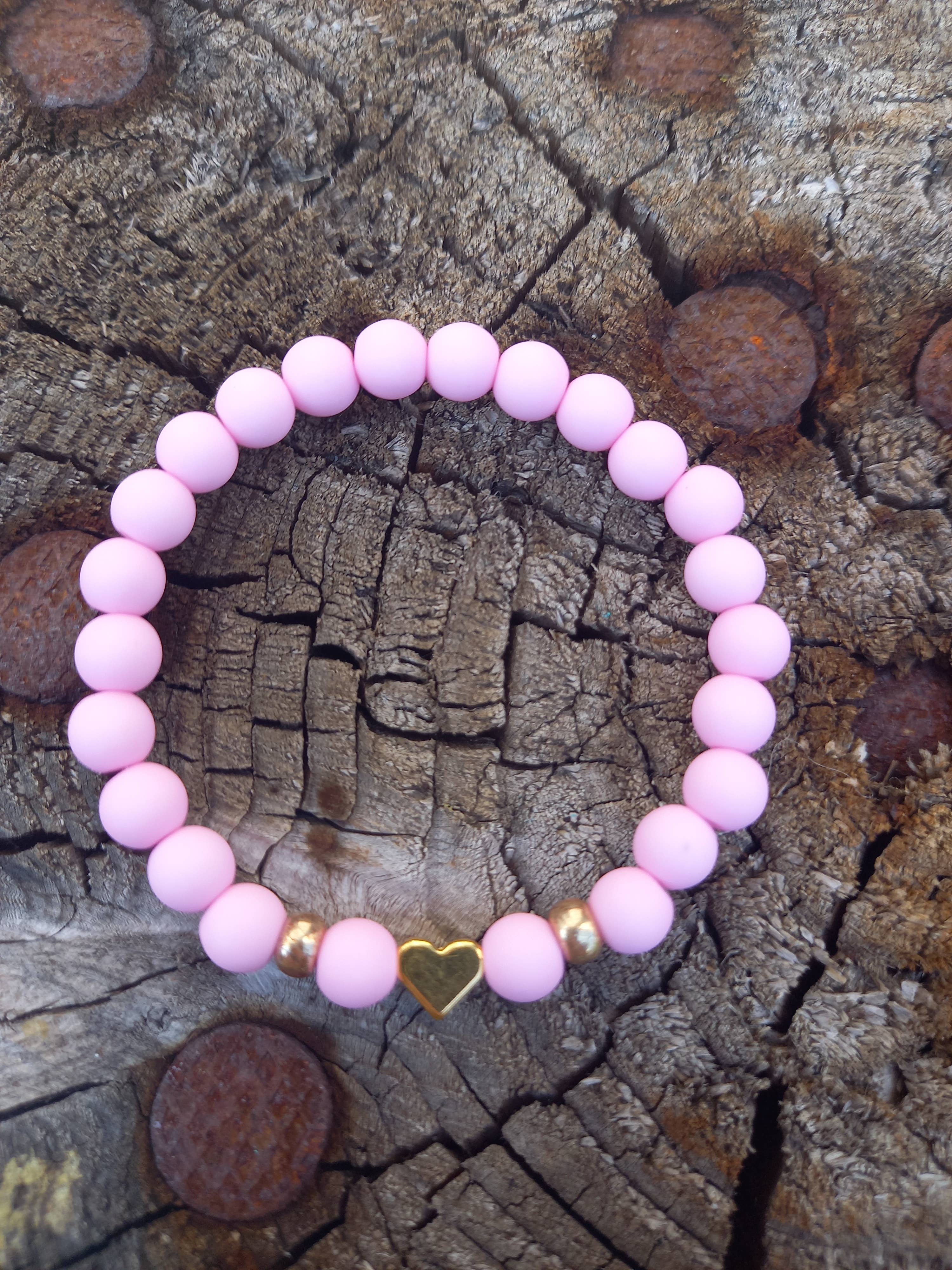 Happy by Lies - Vente Bracelet de perles – enfant - Bracelet enfant avec cœur0