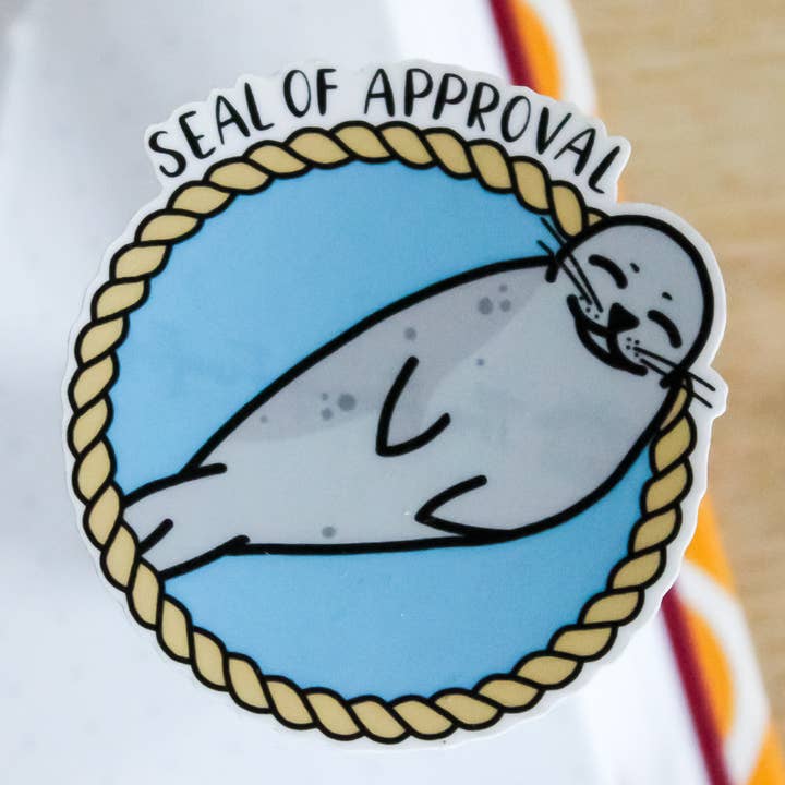 Adesivo Recortado À Prova d'Água 'Seal of Approval' por atacado de x The Fancy Firefly