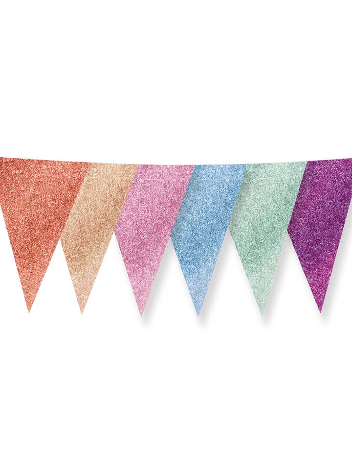 Glitterflag 20 x 30 cm - Flerfarvet for engroshandel hos PD Party