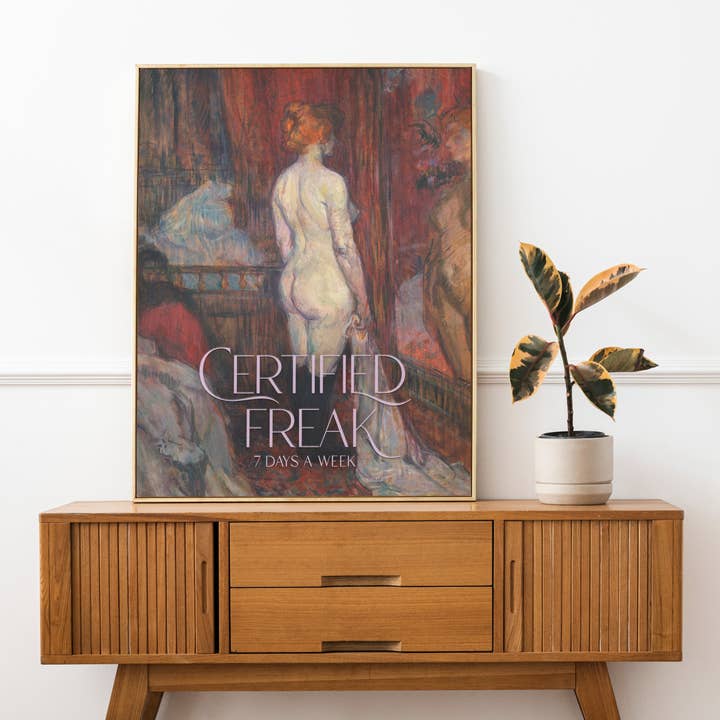 Certified Freak - Altered Classic Art Print for wholesale by Typeset Studio