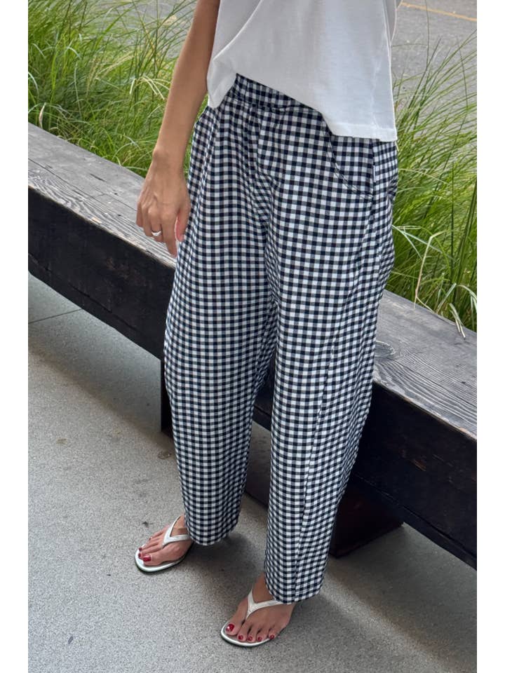 Le Bon Shoppe - Wholesale Pants – Women's - Gingham Arc Pants (2S-2M-2L)