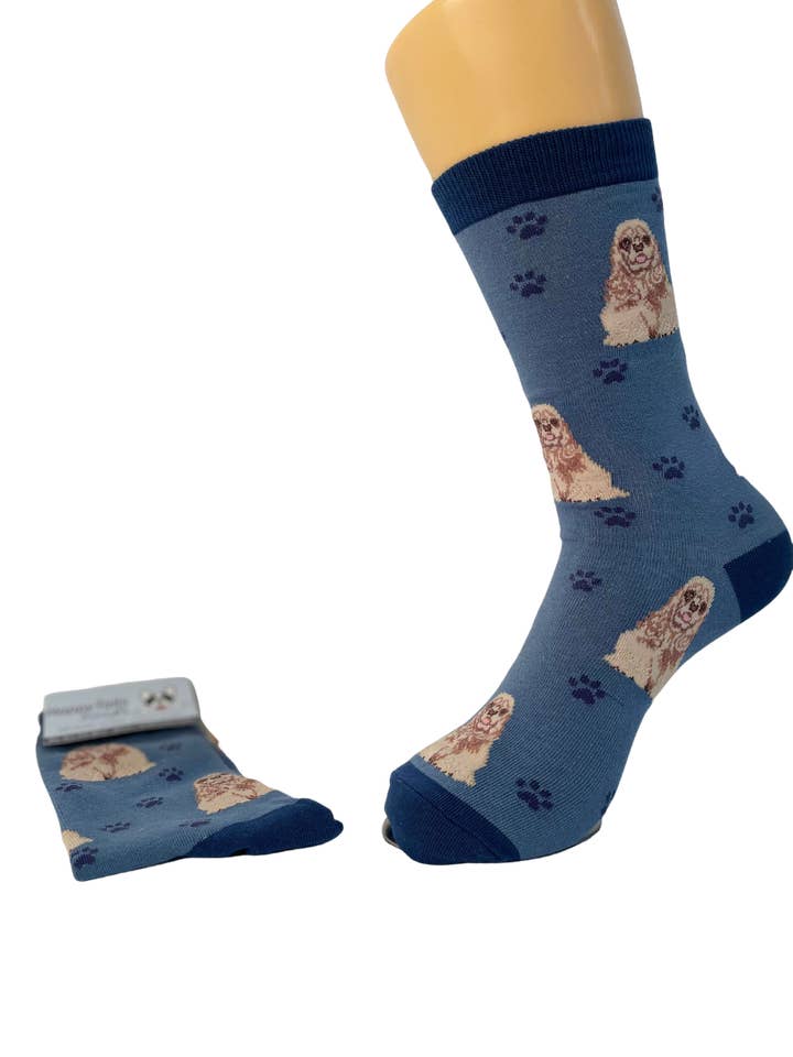 E&S Pets - Wholesale Socks - Unisex - Cocker Spaniel - Unisex - Fun Novelty Dog Socks