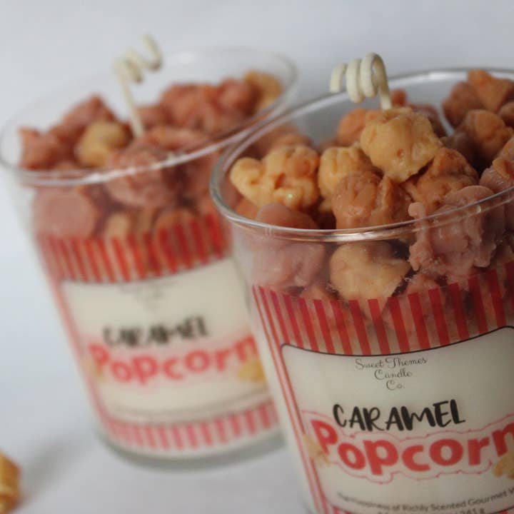 Sweet Themes Candle Co. - Wholesale Jar/Filled Candle - Caramel Popcorn - smells like Movie Night9