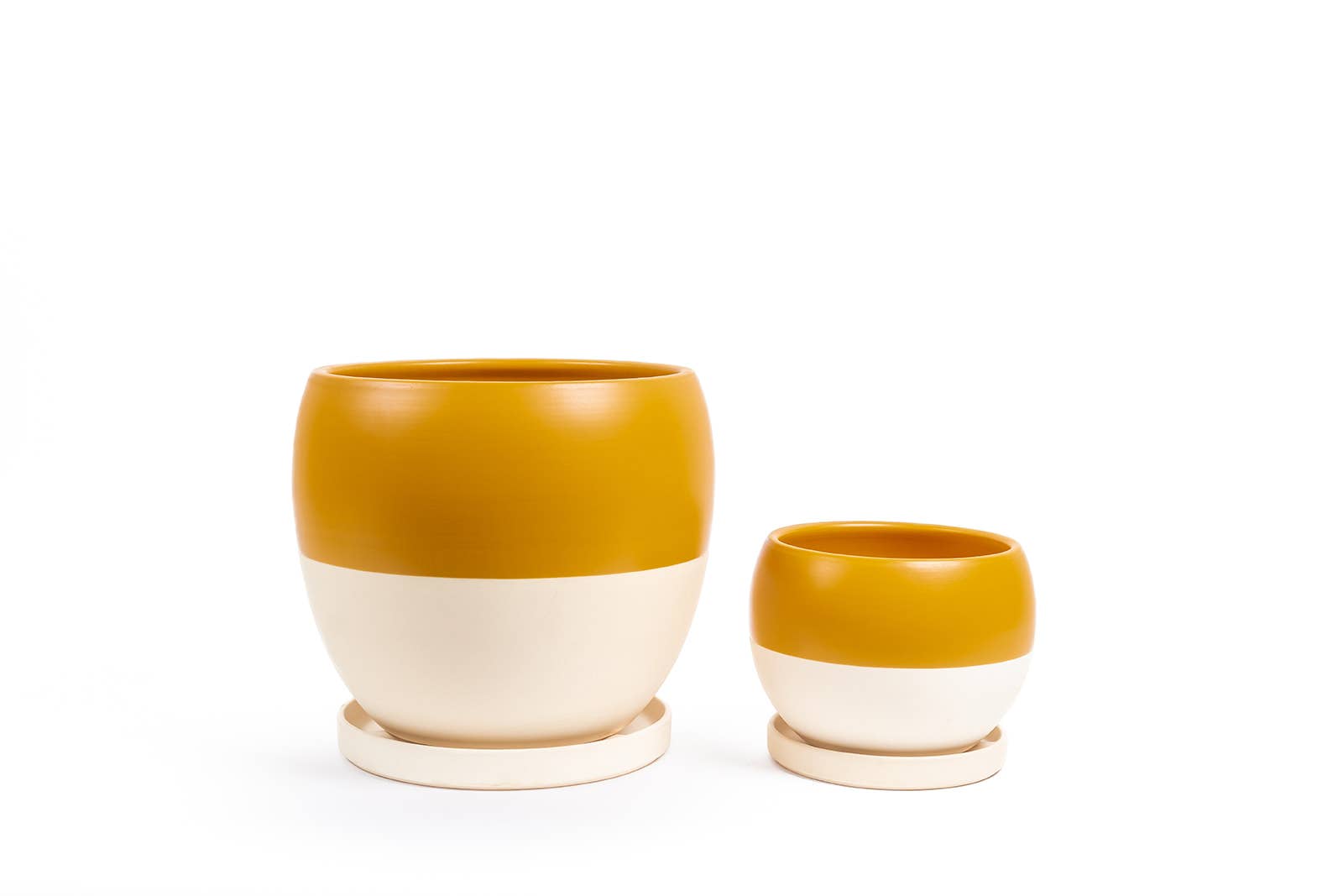 Momma Pots - Wholesale Plant Pot - 8" (1 pc) +12" (1 pc) Bollé Pots w/Water Saucers23