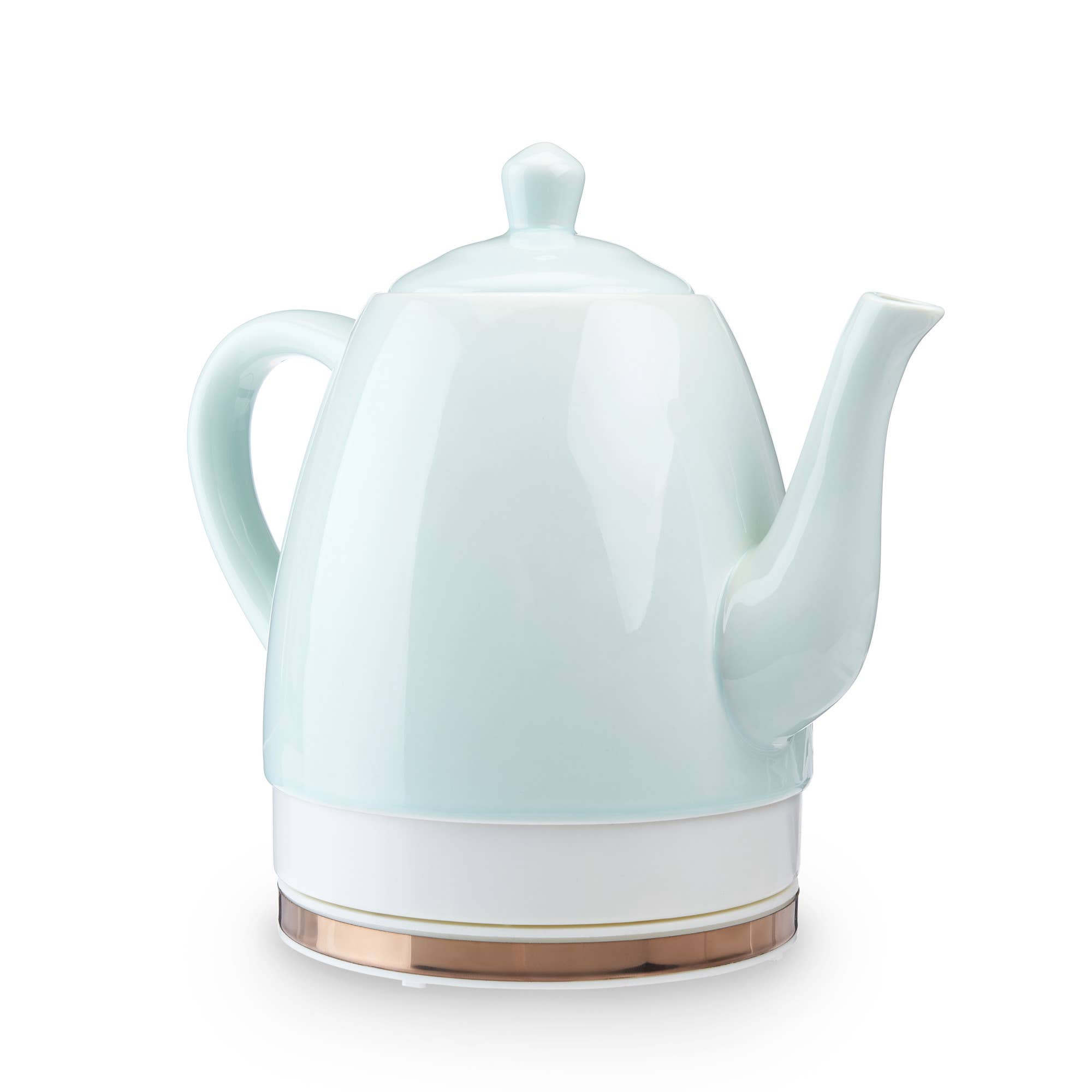 Pinky Up - Wholesale Tea Pot - Noelle™ Ceramic Electric Gooseneck Tea Kettle 50oz in Mint2