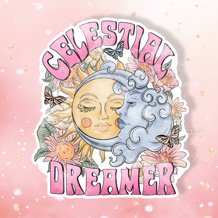 Celestial Dreamer Sticker Metaphysical Intention for wholesale by London Luxury Candles