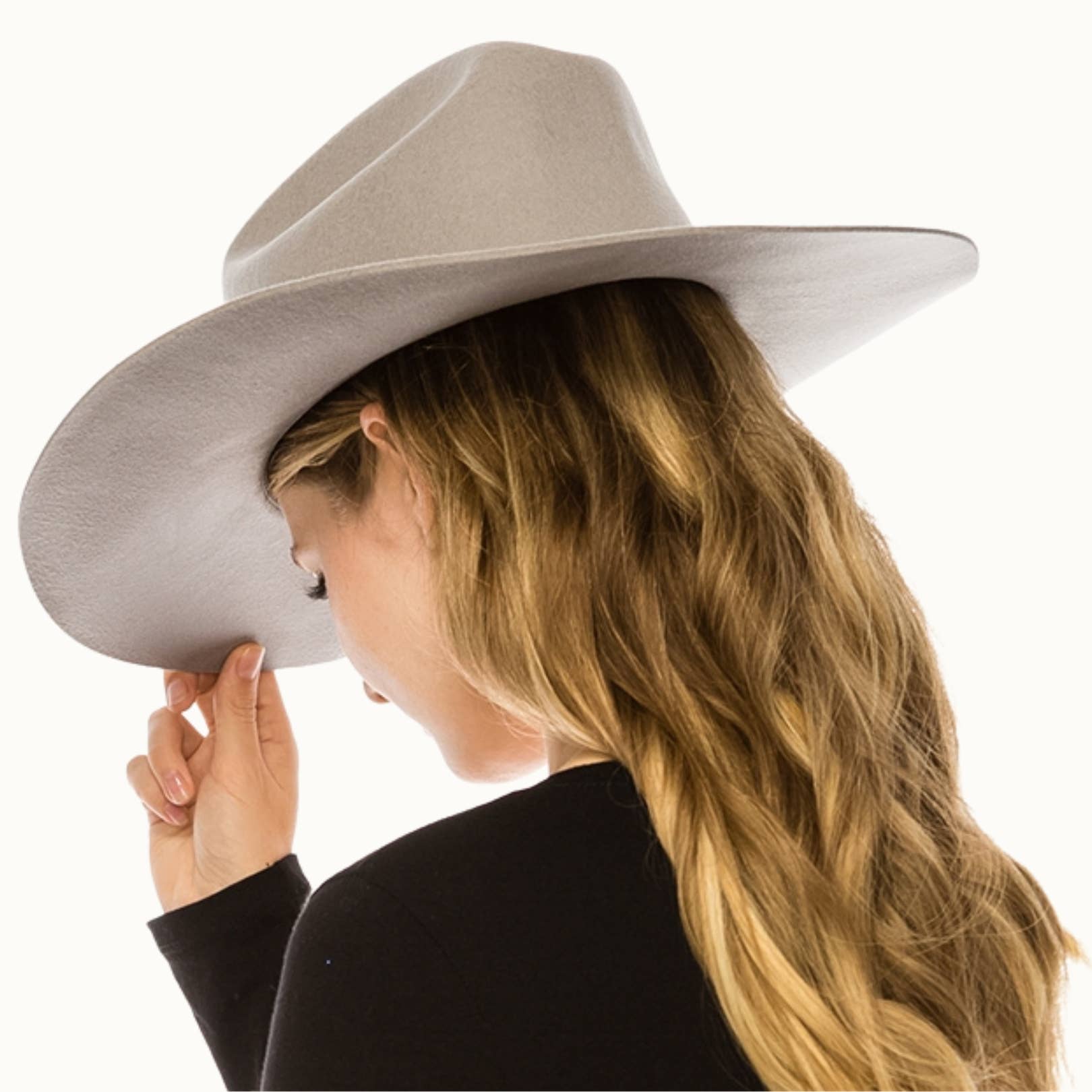 Olive & Pique - Wholesale Cowboy Hat - Women's - 100% Australian Wool Western Cattleman Cowboy Hat Adjustable2