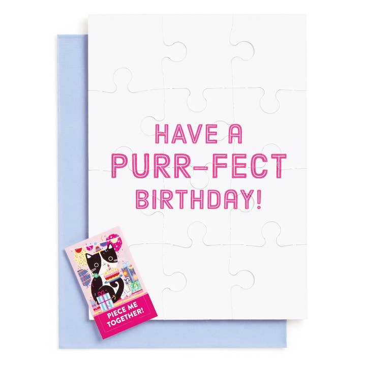 Chronicle Books - Wholesale Birthday Card - Purr-fect Cat Birthday Greeting Card Puzzle4