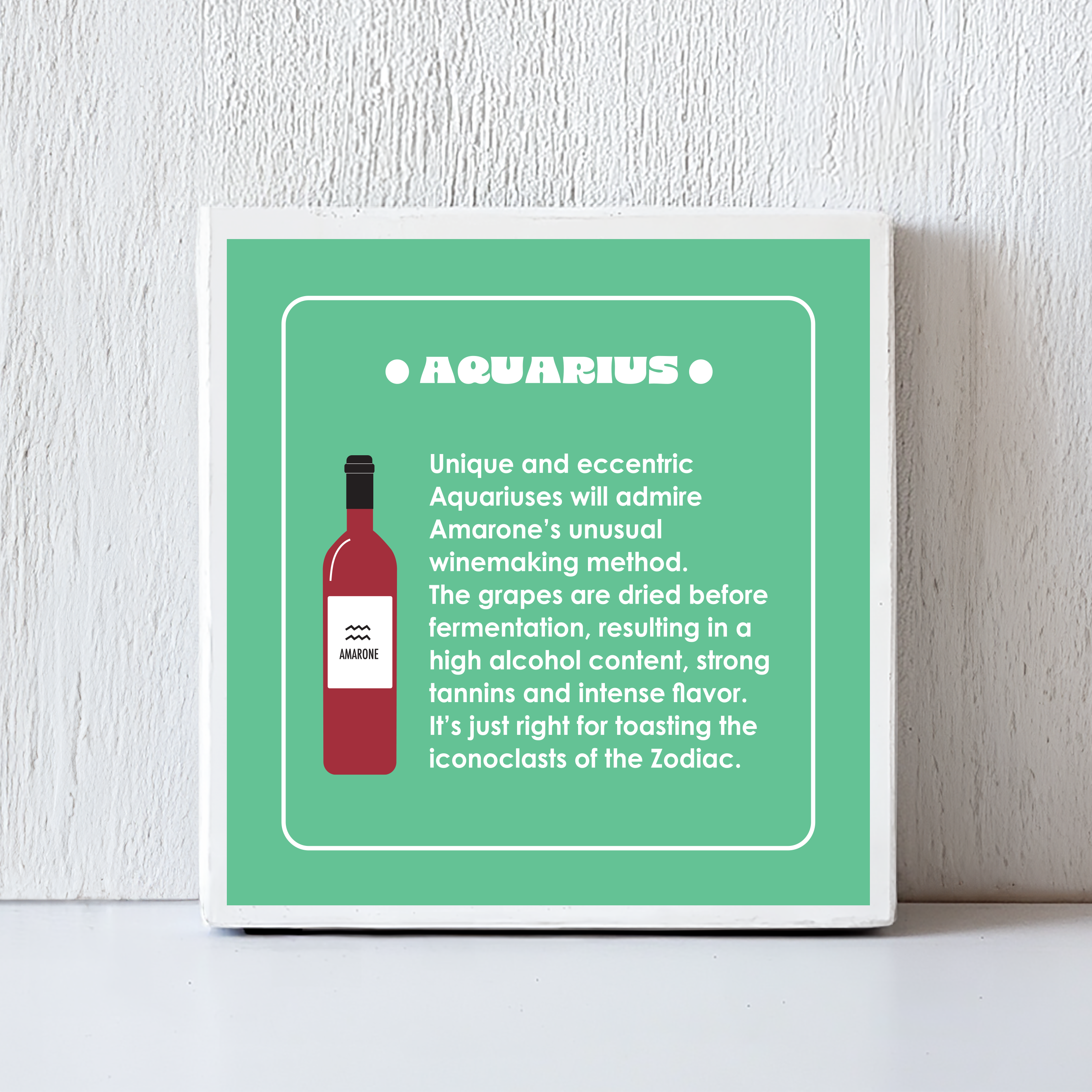 Questionable Designs - Vente Sous-verre - Dessous de verre en céramique avec signes de vin10