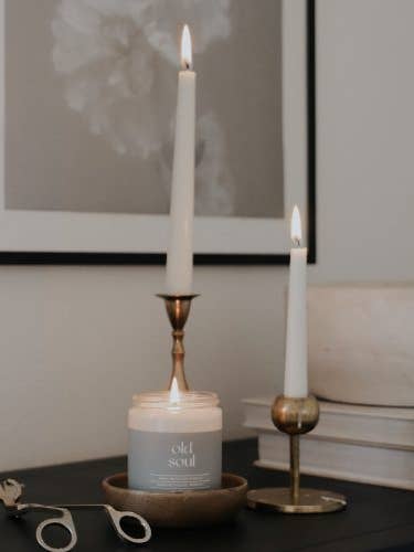 Old Soul soy candle for wholesale by Soul Roots Wax Co.