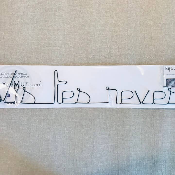 Bijoux de Mur - Wholesale Wall Accent - “Live your dreams” Wire Wall Decoration - to be pinned5