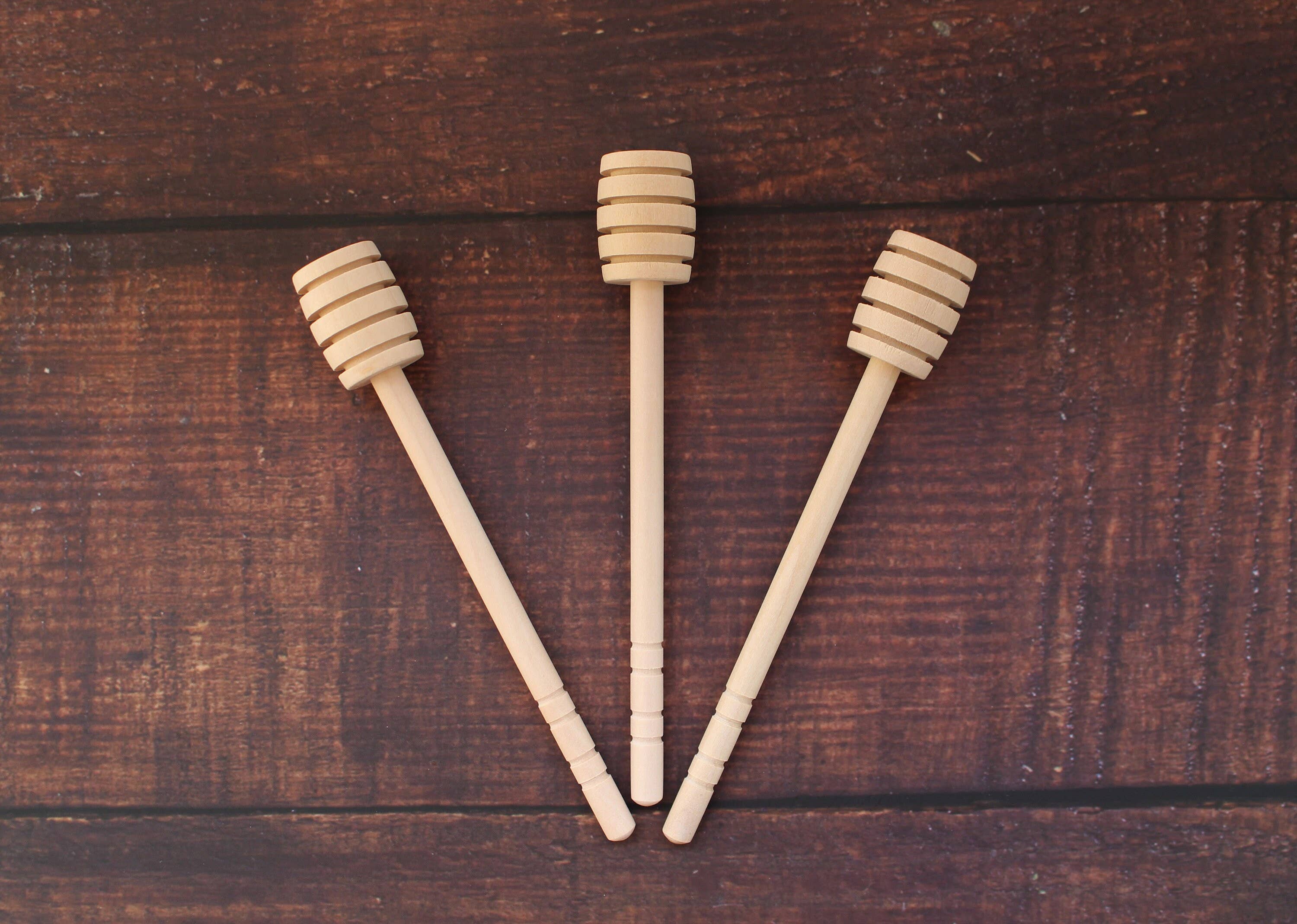 Happy Honey Bee Co. - Wholesale Honey Dipper - 6" Wood Honey Dipper3