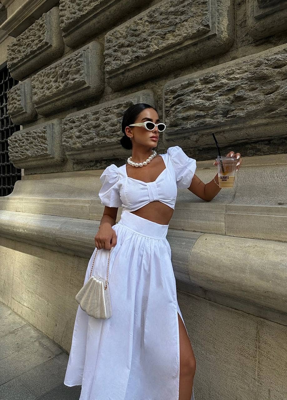 Standpoint Top - Venta al por mayor Conjuntos de top y falda - Mujer - Conjunto elegante Amelia de dos piezas – 10010