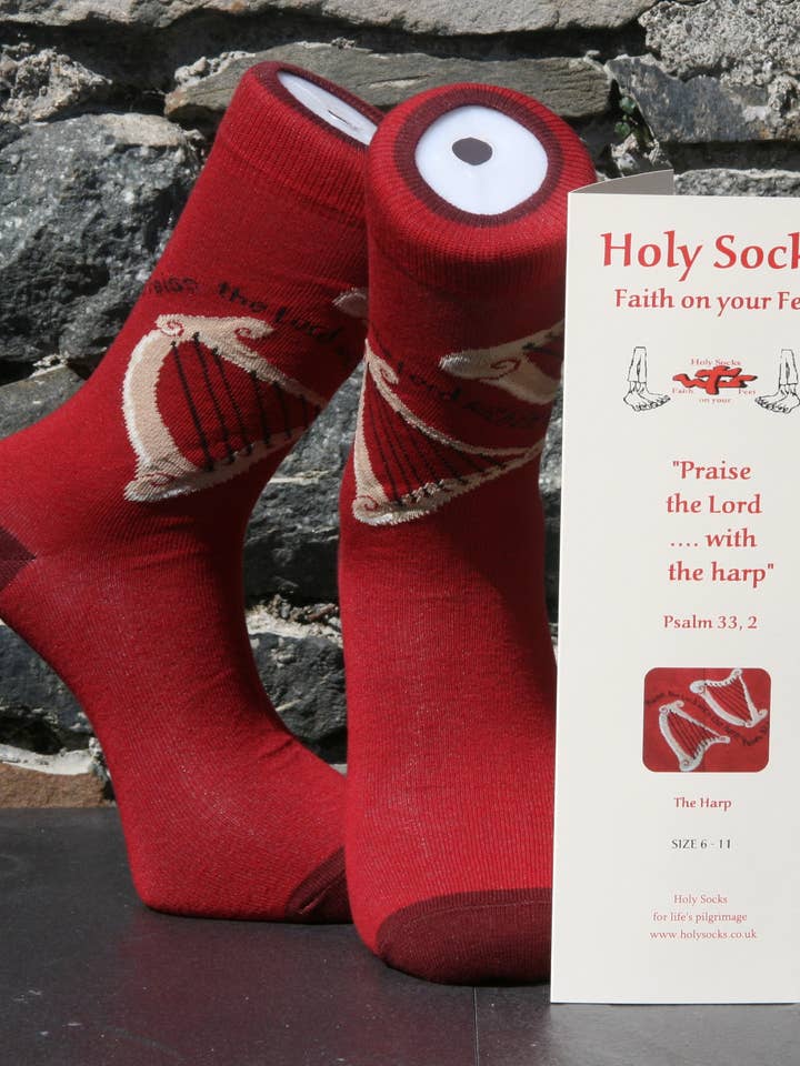 De harp, Psalm 33, 2 voor wholesale door Holy Socks
