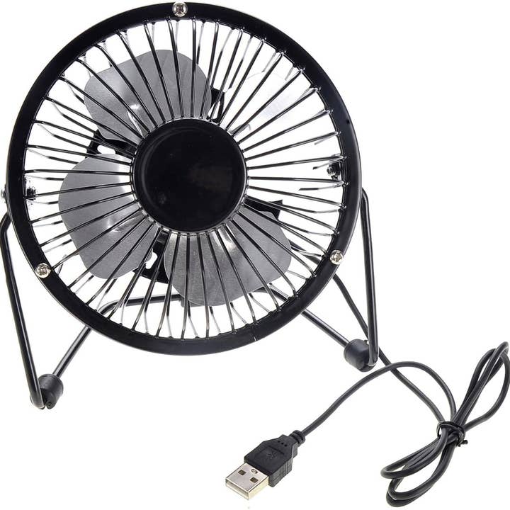 AZ Trading & Import (Toys, RC Toys & More) - Wholesale Handheld Electric Fan - Portable Mini Metal USB Table Fan (Black)1