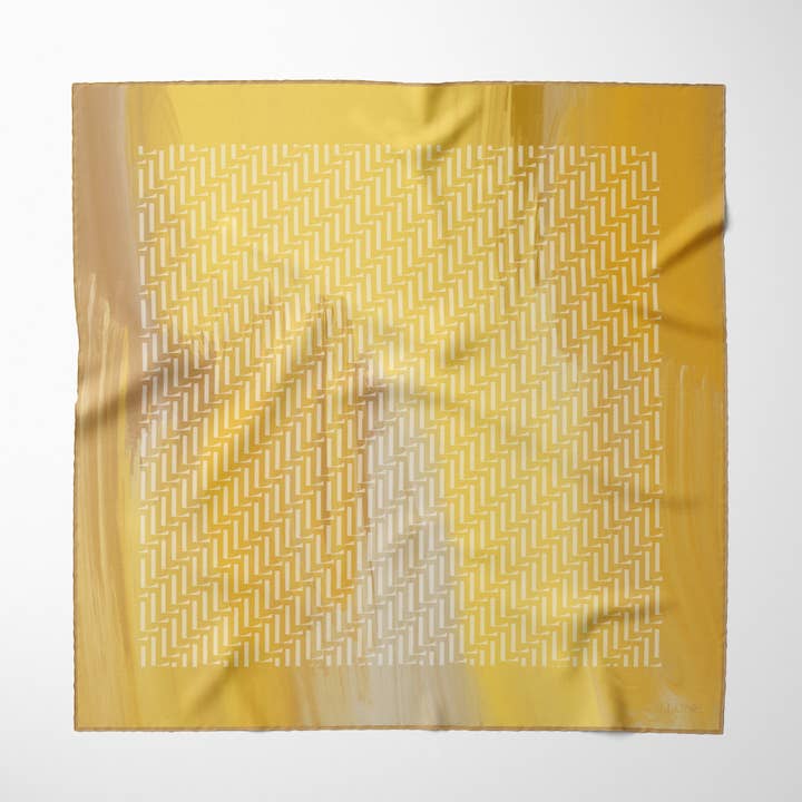 Leonie Logo - Marigold, 90cm Silk Scarf for wholesale by Leonie