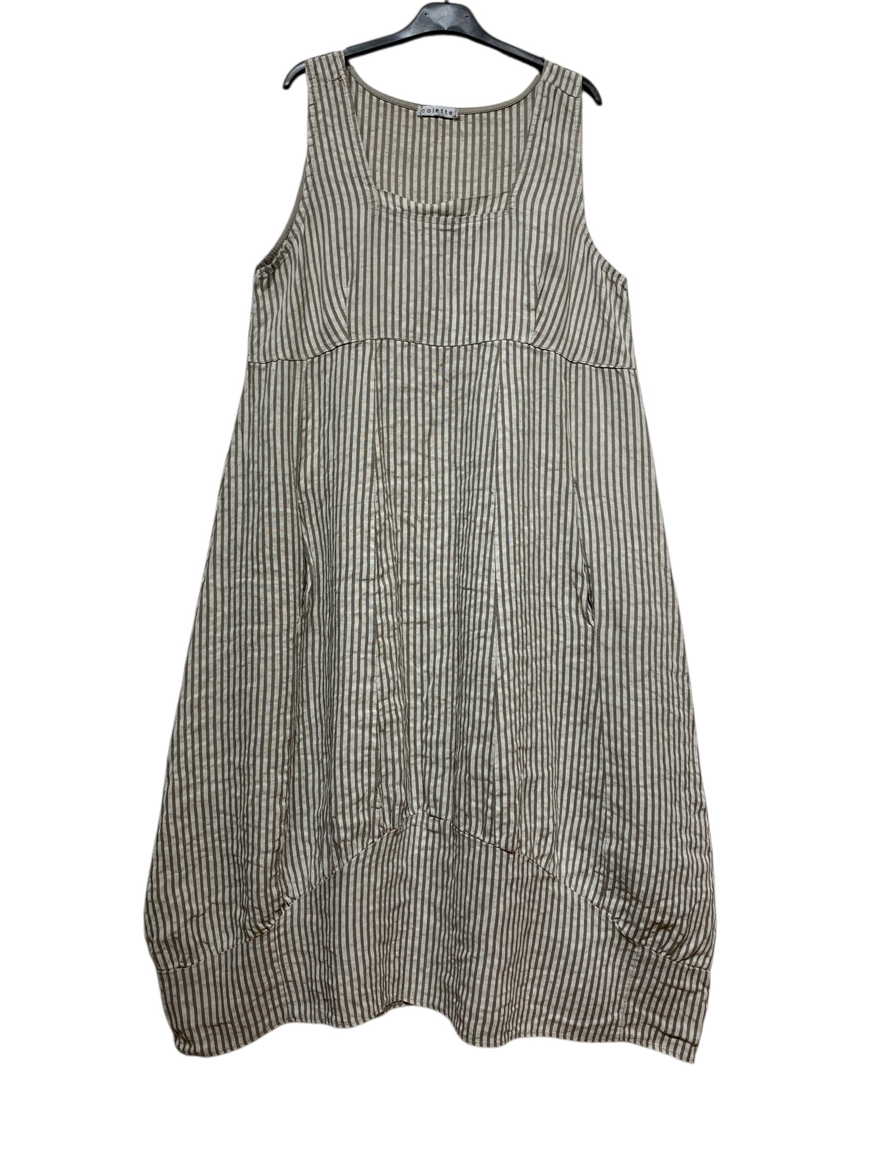 LINEN & COTTON HOUSE - Wholesale Dress - Women's - ROBE EN LIN 322 8119 RAYÉE PRINTEMPS ÉTÉ VÊTEMENTS37