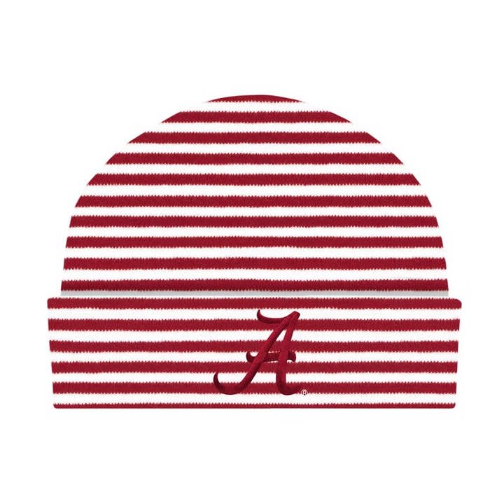 Alabama Crimson Tide Newborn Striped Knit Cap for wholesale by Creative Knitwear
