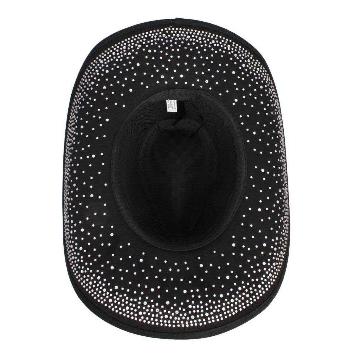 Couleur : noir Chapeau de cow-boy noir à strass chapeau de mode cowgirl en vente sur Faire3