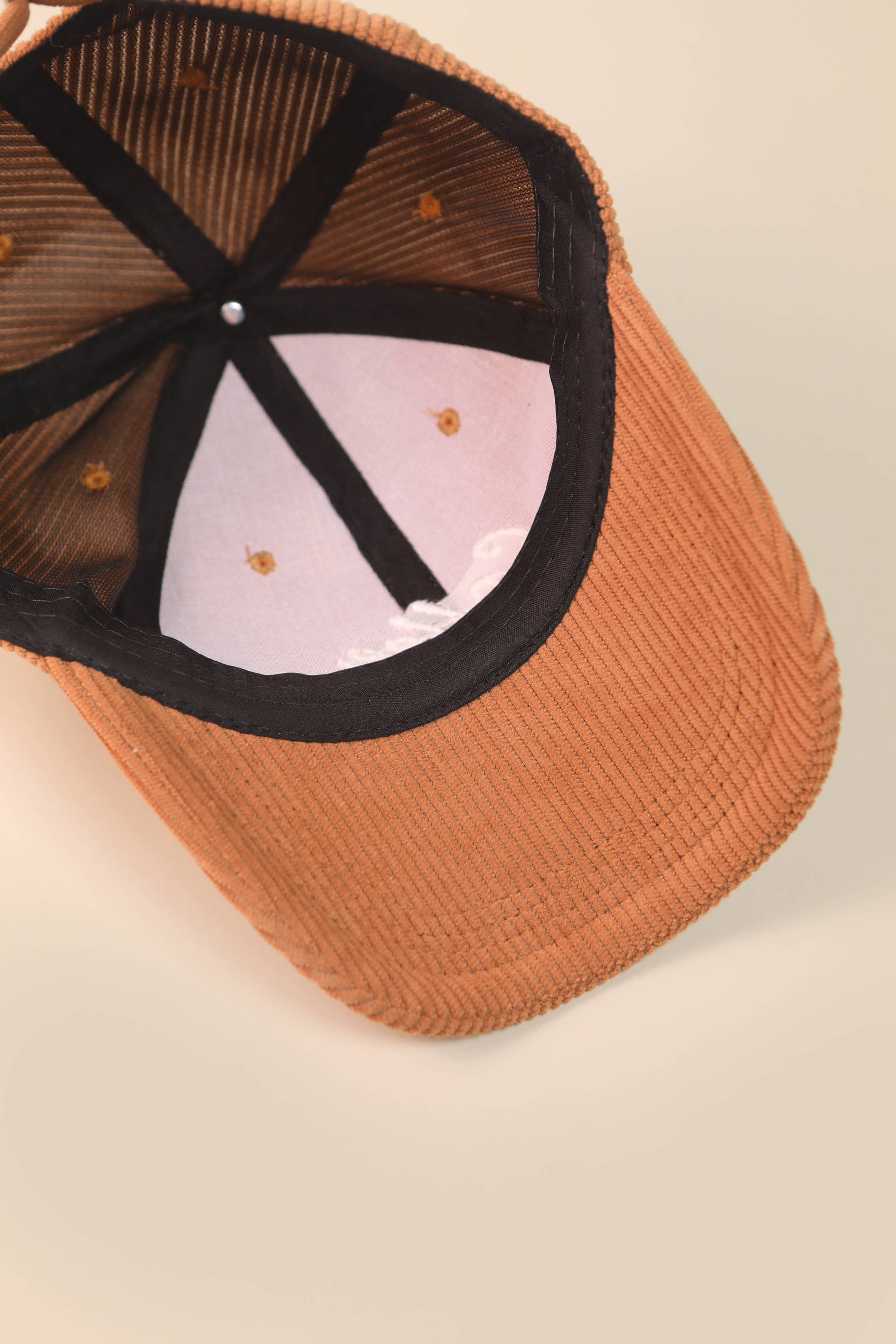 LoveLina - Wholesale Baseball Cap - Women's - Coffee Corduroy Baseball Cap (JOFFEE)3