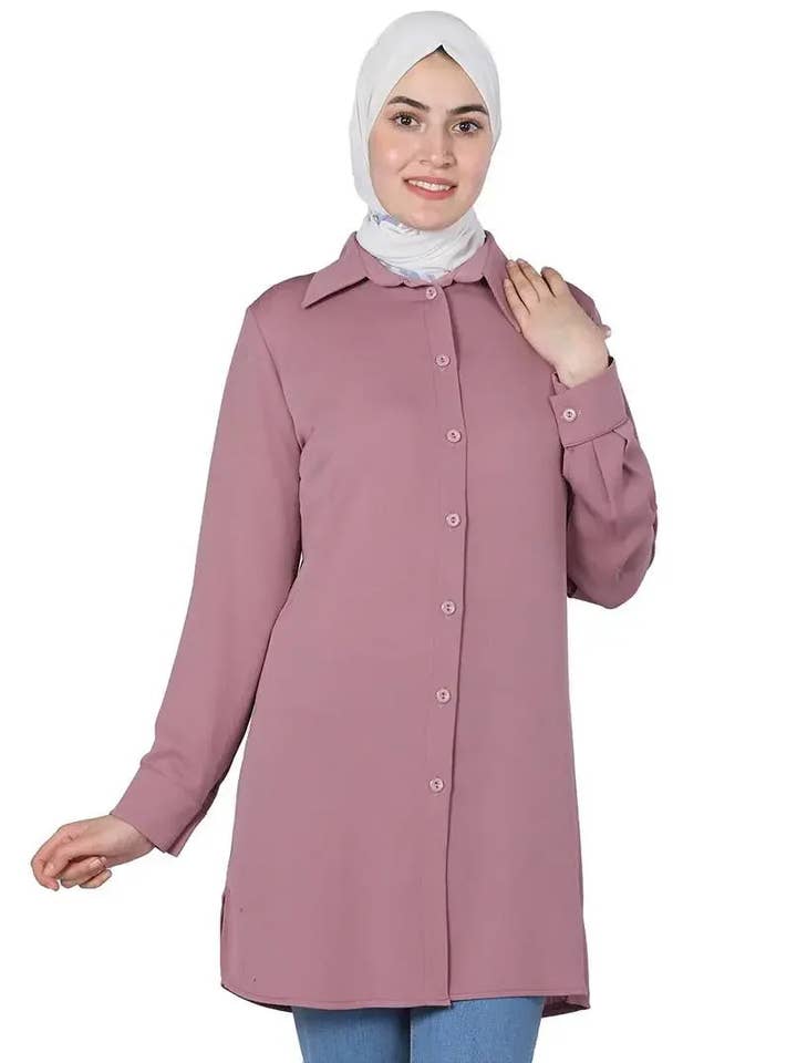 Crepe Material Shirt: Sleek Elegance and Versatile Style for wholesale by Palestinian Elegance