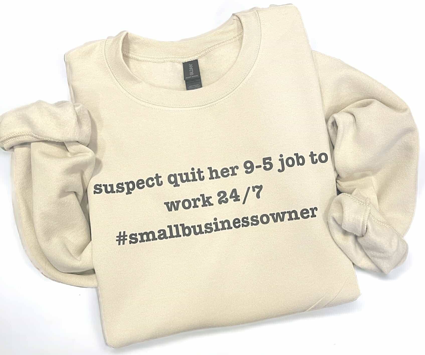 Lasting Impressions CT - Wholesale Graphic Sweatshirt - Women's - Wholesale Suspect Challenge Sweatshirt Small Business Owner 0