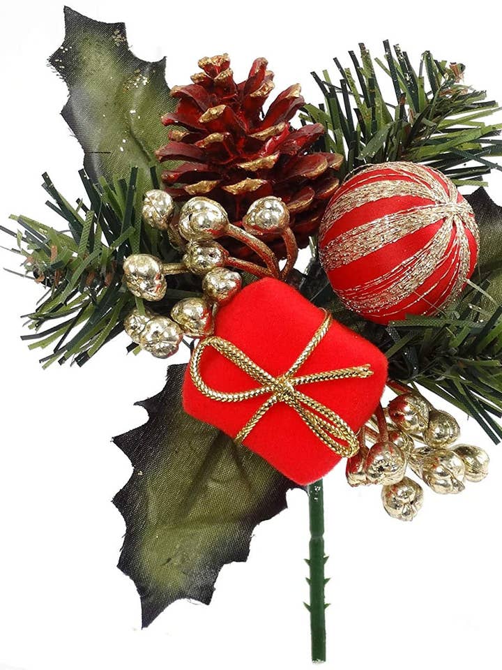 Red Velvet Christmas Pick-7" (12 Pieces)Christmas Collection for wholesale by Larksilk